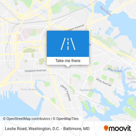 Leslie Road map