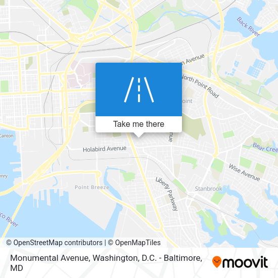 Monumental Avenue map