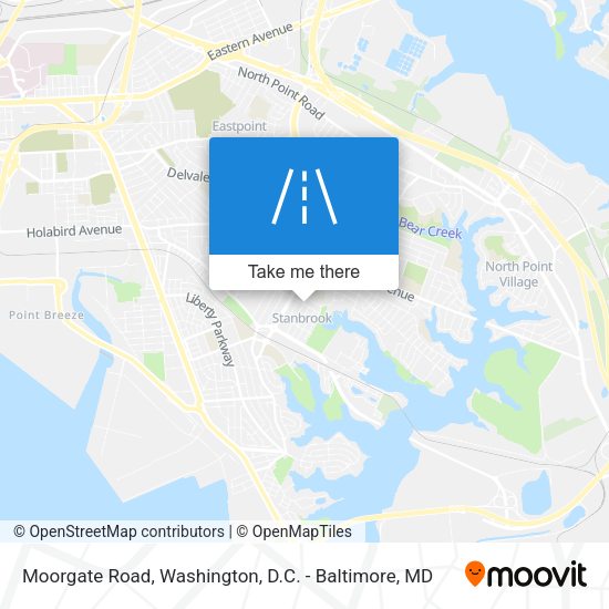 Moorgate Road map