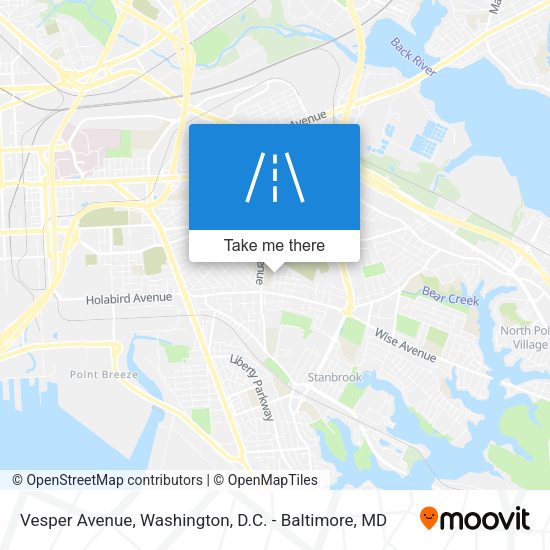 Vesper Avenue map