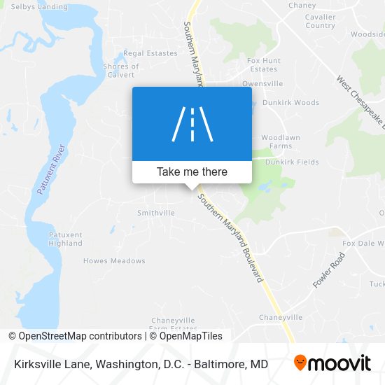 Kirksville Lane map