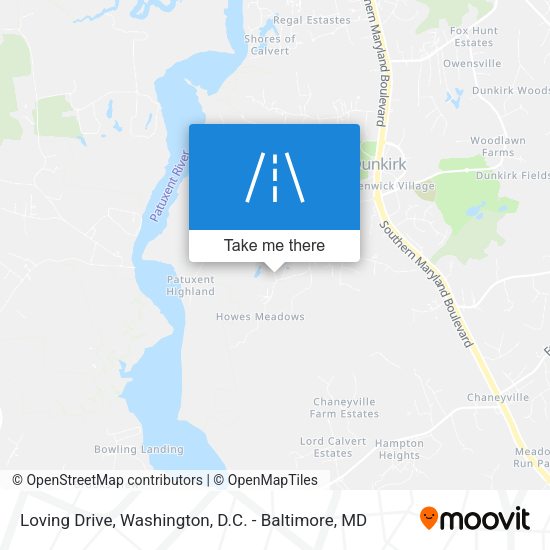 Loving Drive map
