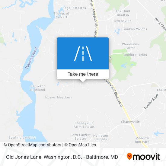 Old Jones Lane map