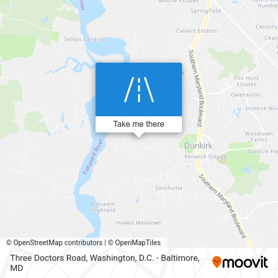 Mapa de Three Doctors Road