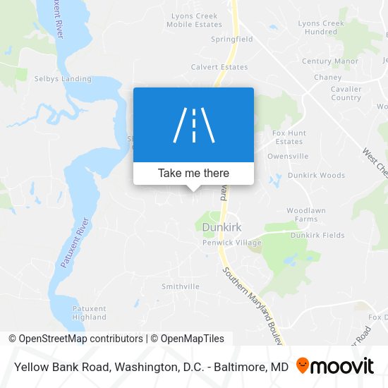 Yellow Bank Road map