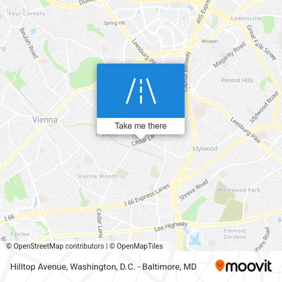 Mapa de Hilltop Avenue