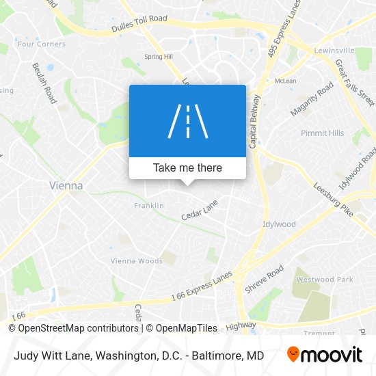 Judy Witt Lane map