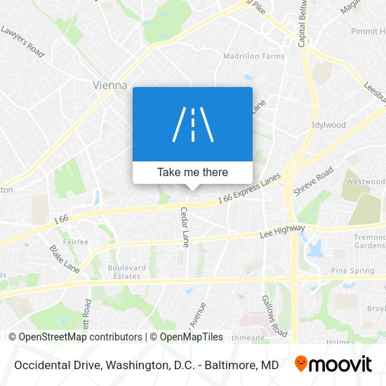 Mapa de Occidental Drive