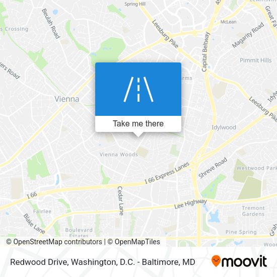 Mapa de Redwood Drive