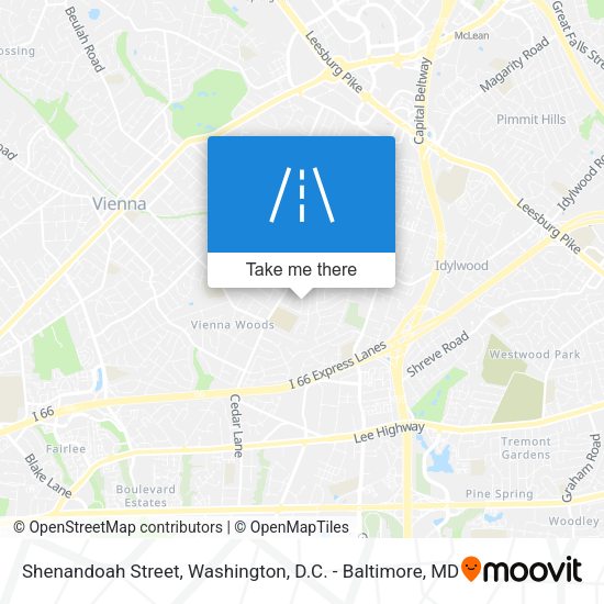 Mapa de Shenandoah Street