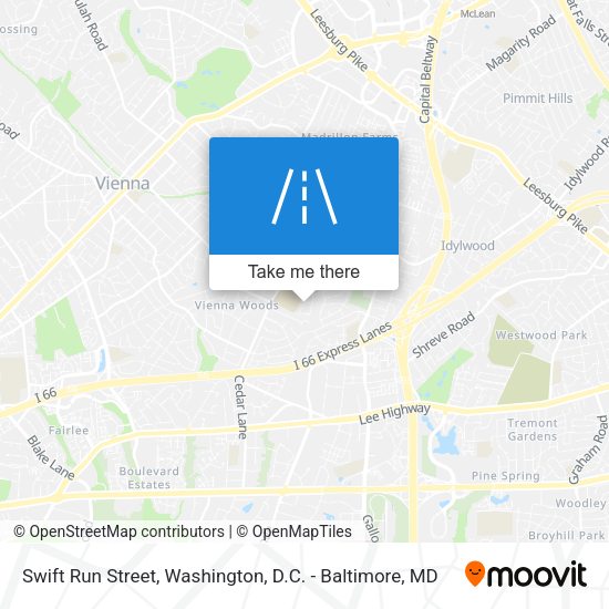 Swift Run Street map