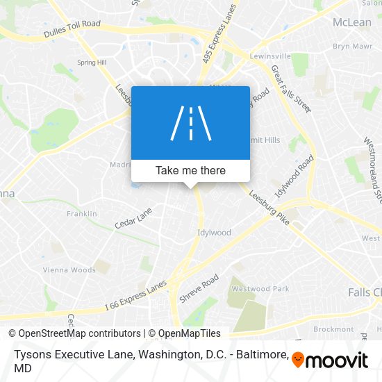 Mapa de Tysons Executive Lane