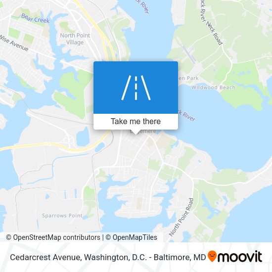 Mapa de Cedarcrest Avenue