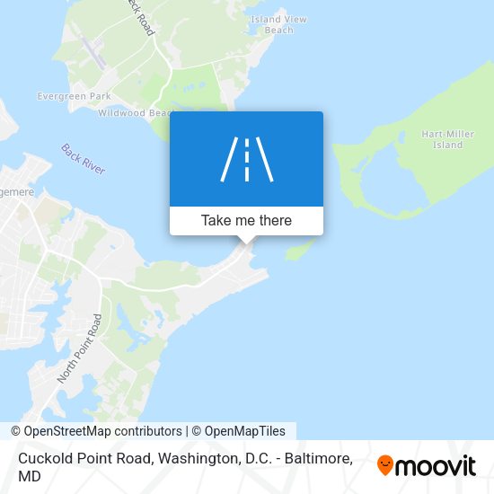 Cuckold Point Road map