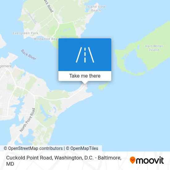 Cuckold Point Road map
