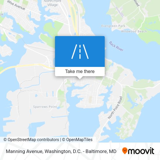 Manning Avenue map