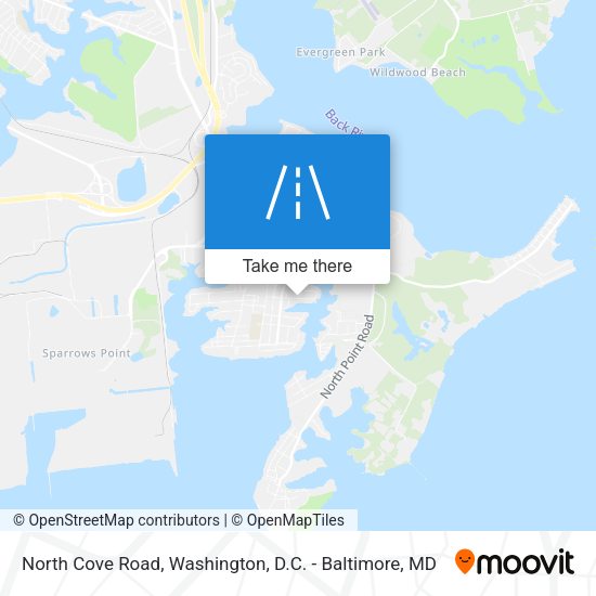 North Cove Road map