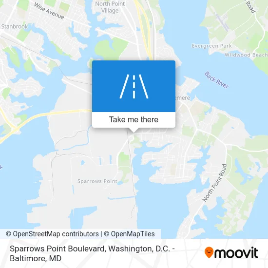Sparrows Point Boulevard map