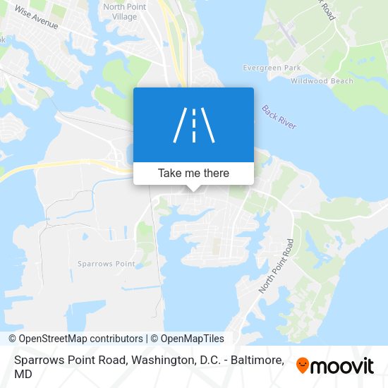 Sparrows Point Road map