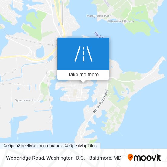 Woodridge Road map
