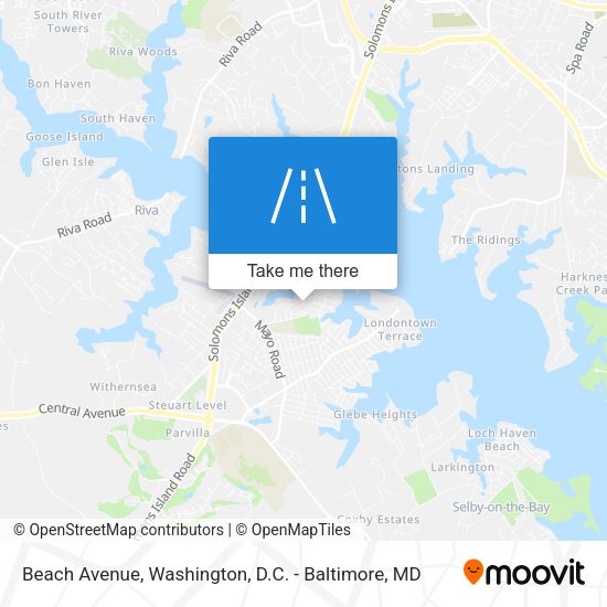 Mapa de Beach Avenue