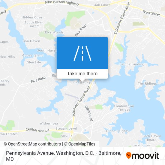 Mapa de Pennsylvania Avenue