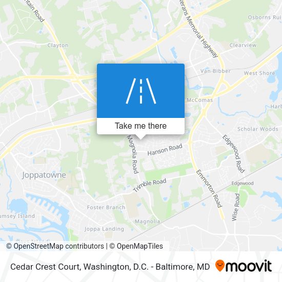 Cedar Crest Court map