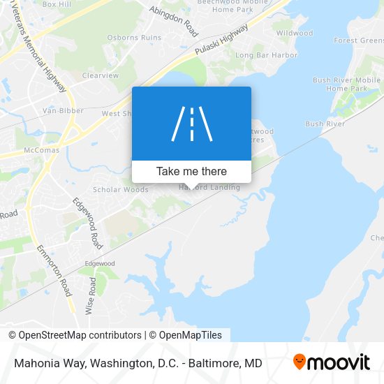 Mahonia Way map