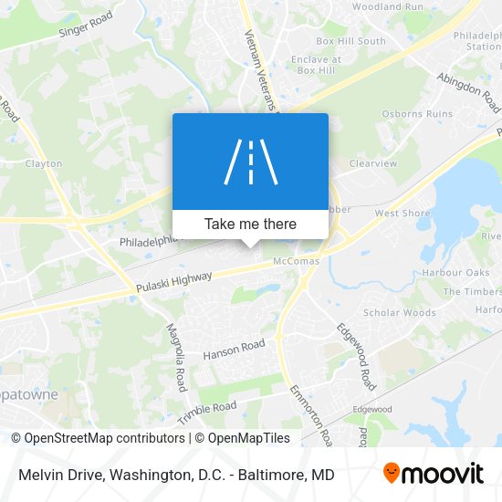Mapa de Melvin Drive