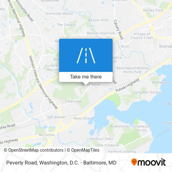 Peverly Road map
