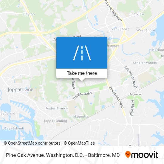 Pine Oak Avenue map