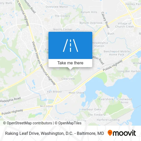 Raking Leaf Drive map