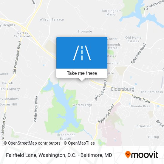 Fairfield Lane map