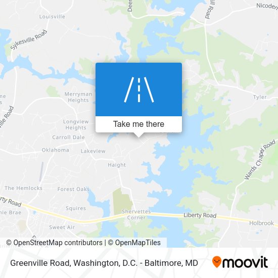 Greenville Road map