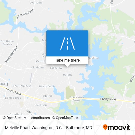 Melville Road map