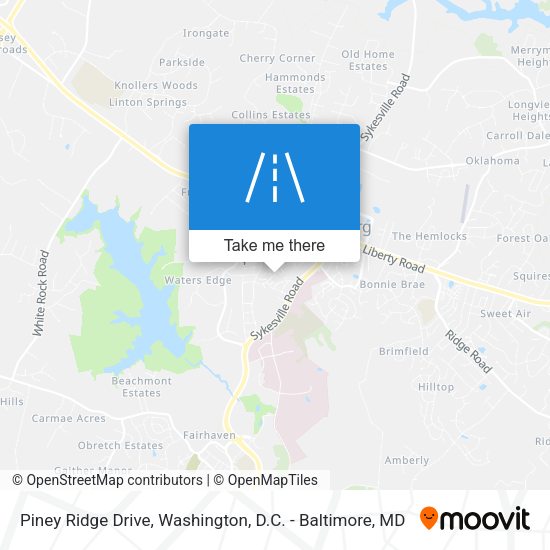 Piney Ridge Drive map