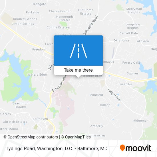 Mapa de Tydings Road