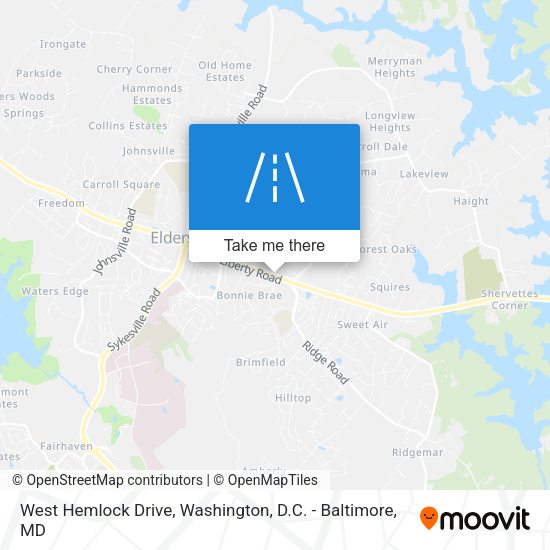 West Hemlock Drive map