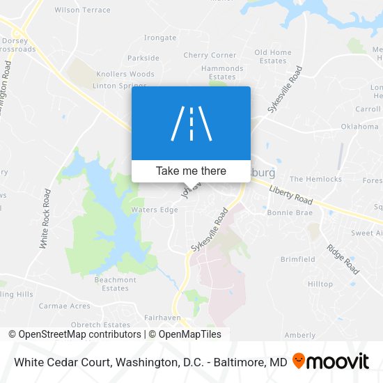 White Cedar Court map