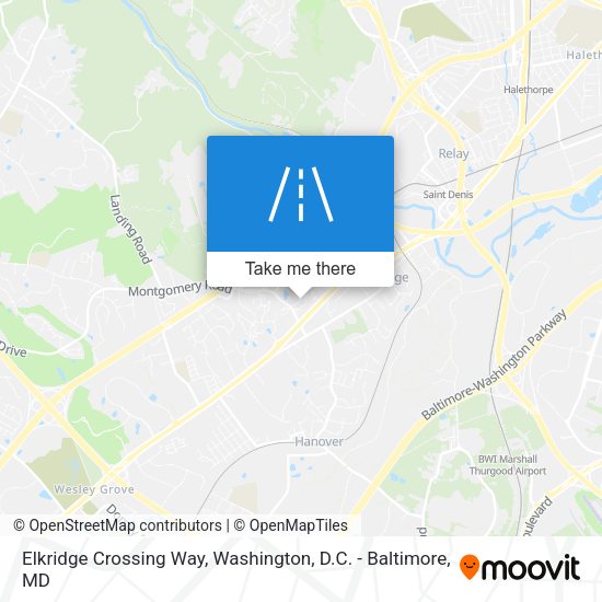 Elkridge Crossing Way map