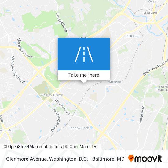 Glenmore Avenue map