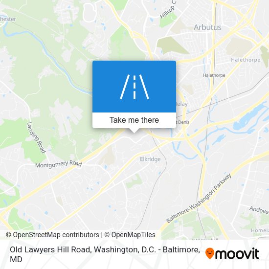 Old Lawyers Hill Road map