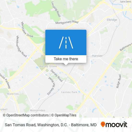 San Tomas Road map