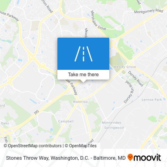Stones Throw Way map