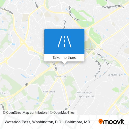 Waterloo Pass map