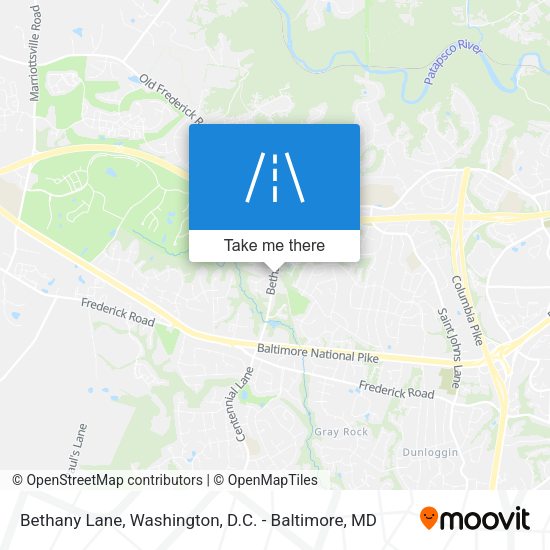 Bethany Lane map