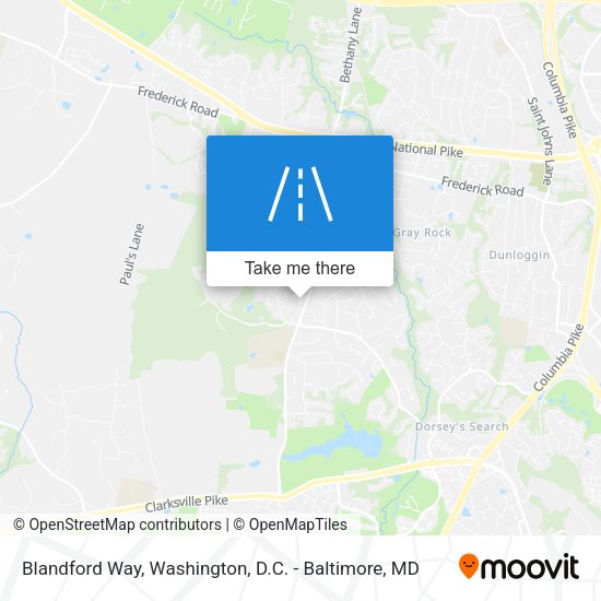 Blandford Way map