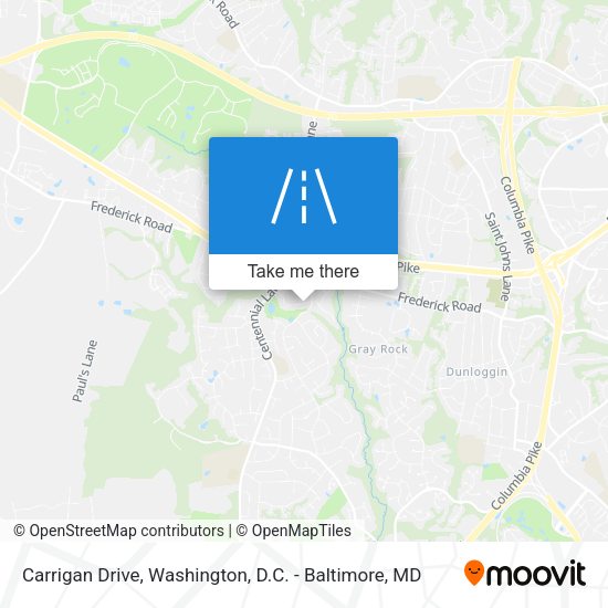 Carrigan Drive map