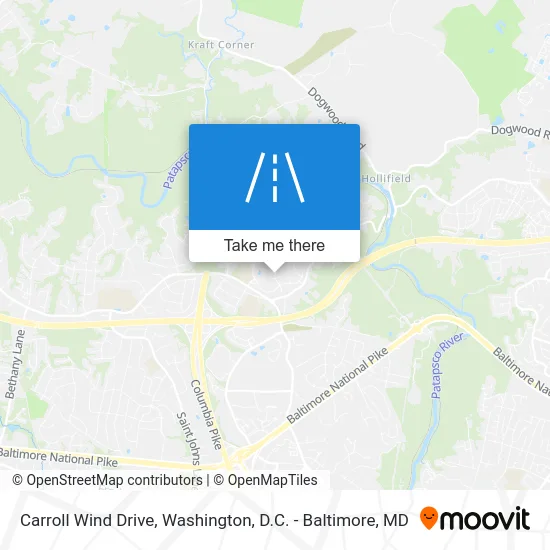 Carroll Wind Drive map