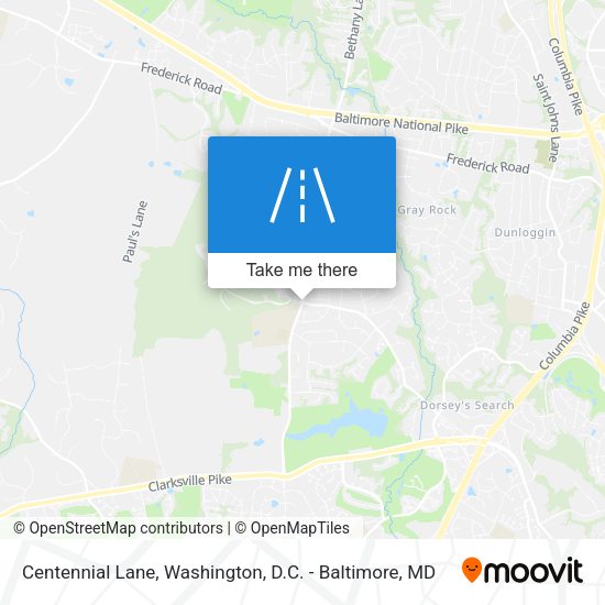 Centennial Lane map